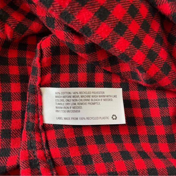 Goodfellow & Co Red and Black Plaid Men's M Shirt - Picture 11 of 12